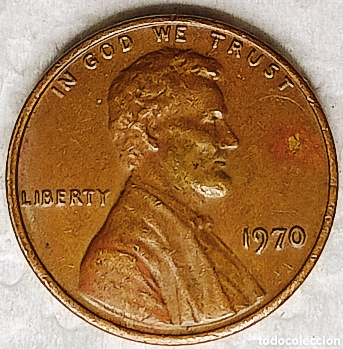 Monedas con errores: Moneda EE.UU.(1970) Doble Acu&ntilde;aci&oacute;n - Foto 1
