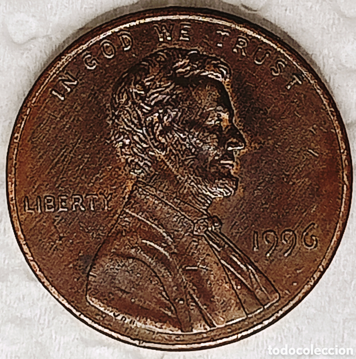 Monedas con errores: Moneda EE.UU.(1996) error &rdquo;Zinco Woody&rdquo; - Foto 2