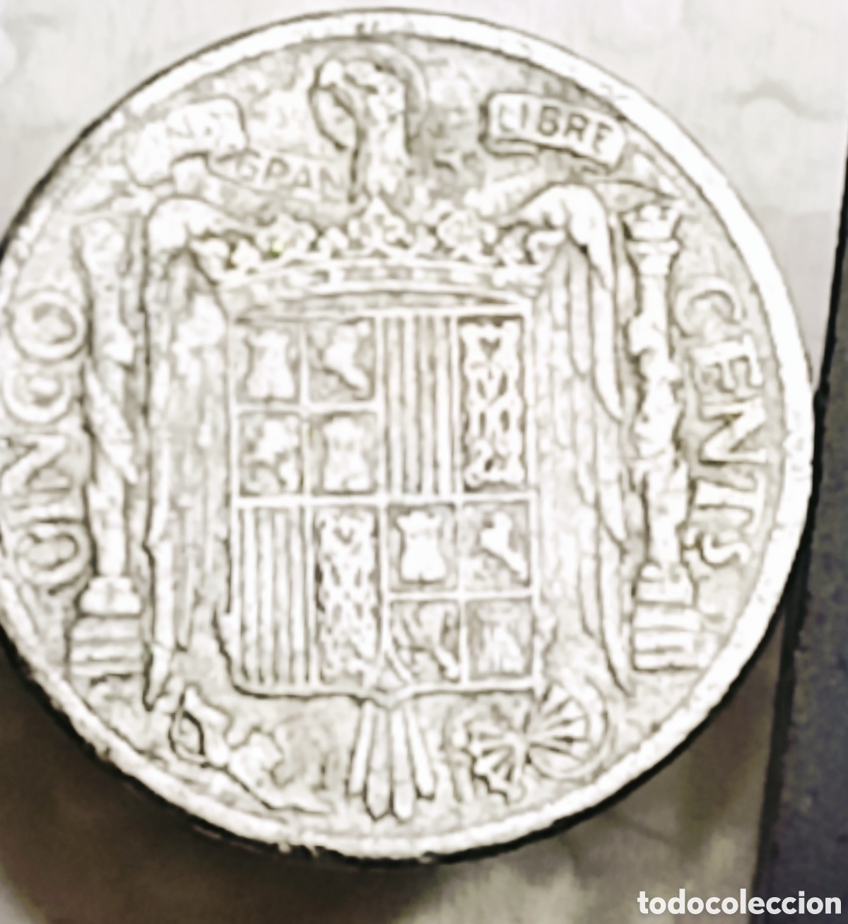 Monedas con errores: Moneda Espa&ntilde;a -1941- errores+var&iacute;ante - Foto 2