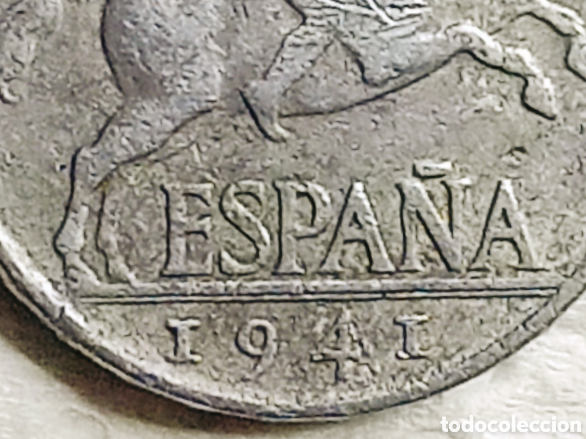Monedas con errores: Moneda Espa&ntilde;a -1941- errores+var&iacute;ante - Foto 16
