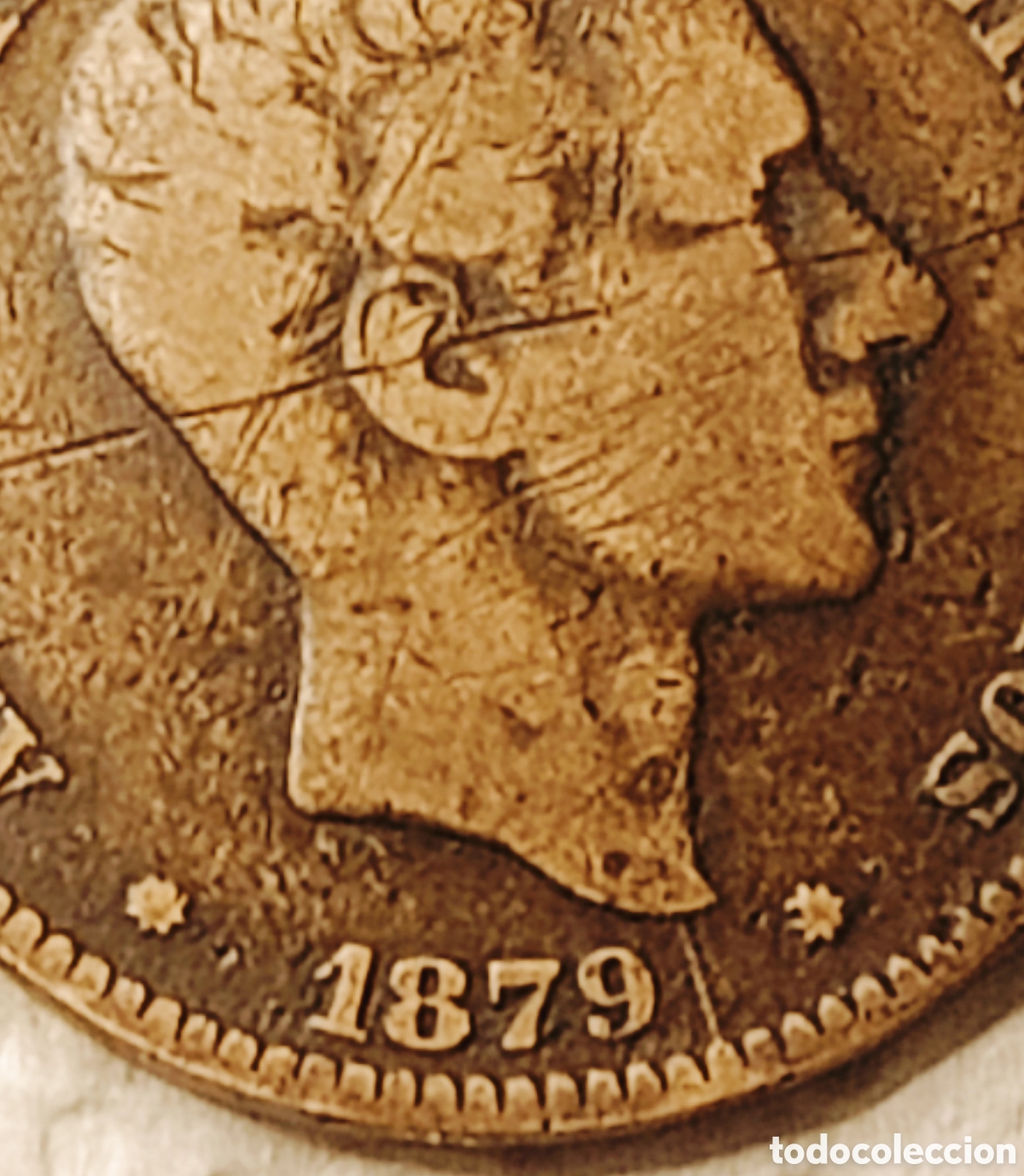 Monedas con errores: Moneda Espa&ntilde;a (1879) error m&uacute;ltiple - Foto 15
