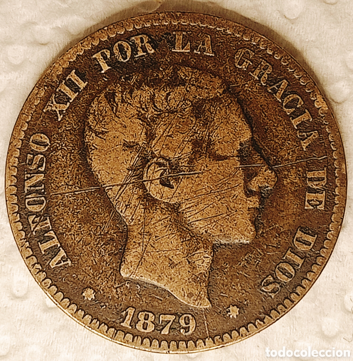 M&uuml;nzen mit Fehlern: Moneda Espa&ntilde;a (1879) error m&uacute;ltiple