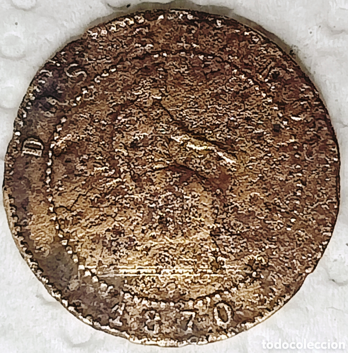 Monedas con errores: Moneda Espa&ntilde;a (1870) error - Foto 1