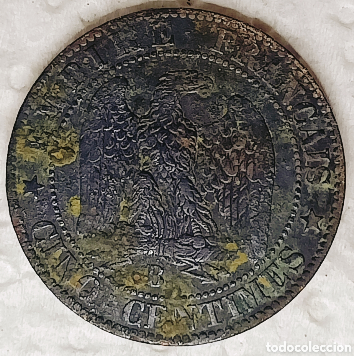 Monedas con errores: Moneda Napole&oacute;n III (1854) Error M&uacute;ltiple - Foto 2