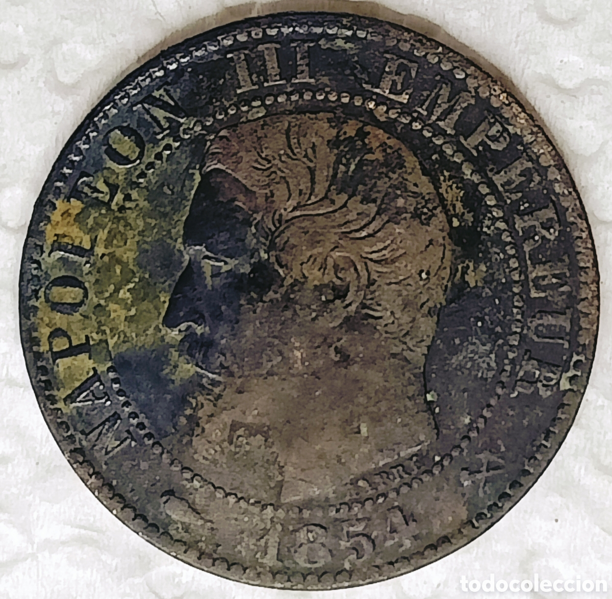 Monedas con errores: Moneda Napole&oacute;n III (1854) Error M&uacute;ltiple