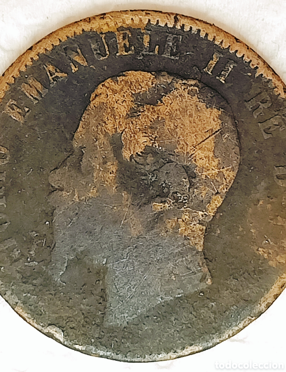Monedas con errores: Moneda Vittorio Ema.II (1863) error Combinado - Foto 3