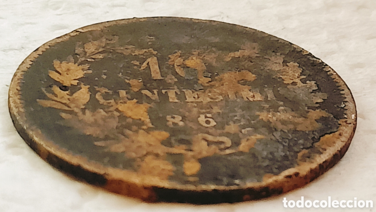 Monedas con errores: Moneda Vittorio Ema.II (1863) error Combinado - Foto 19