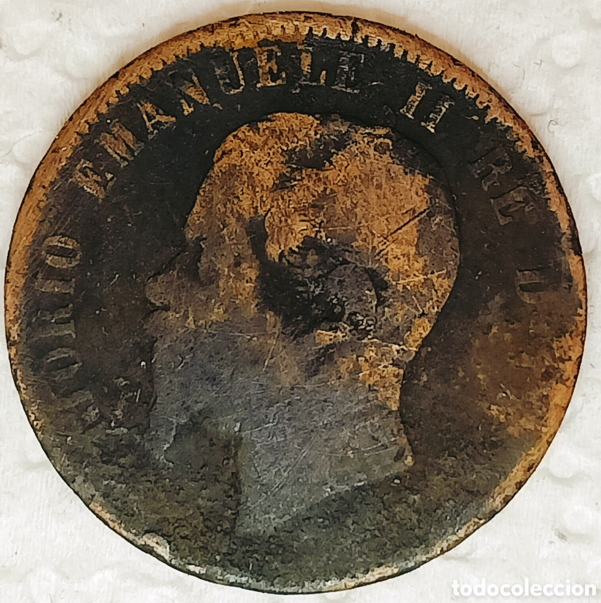 Monedas con errores: Moneda Vittorio Ema.II (1863) error Combinado - Foto 1