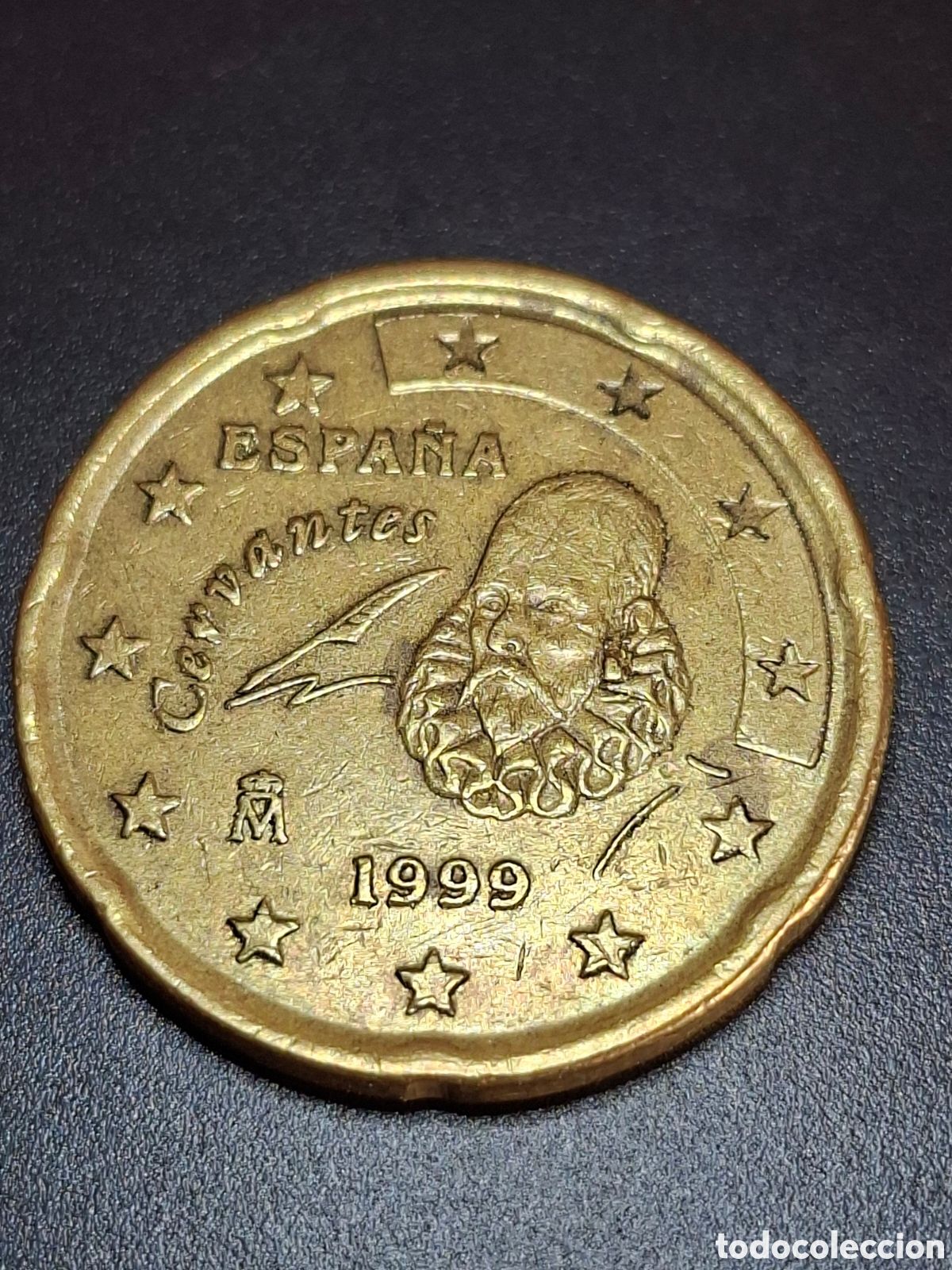 Monedas con errores: 20 centimos 1999 espa&ntilde;a exceso metal - Foto 2