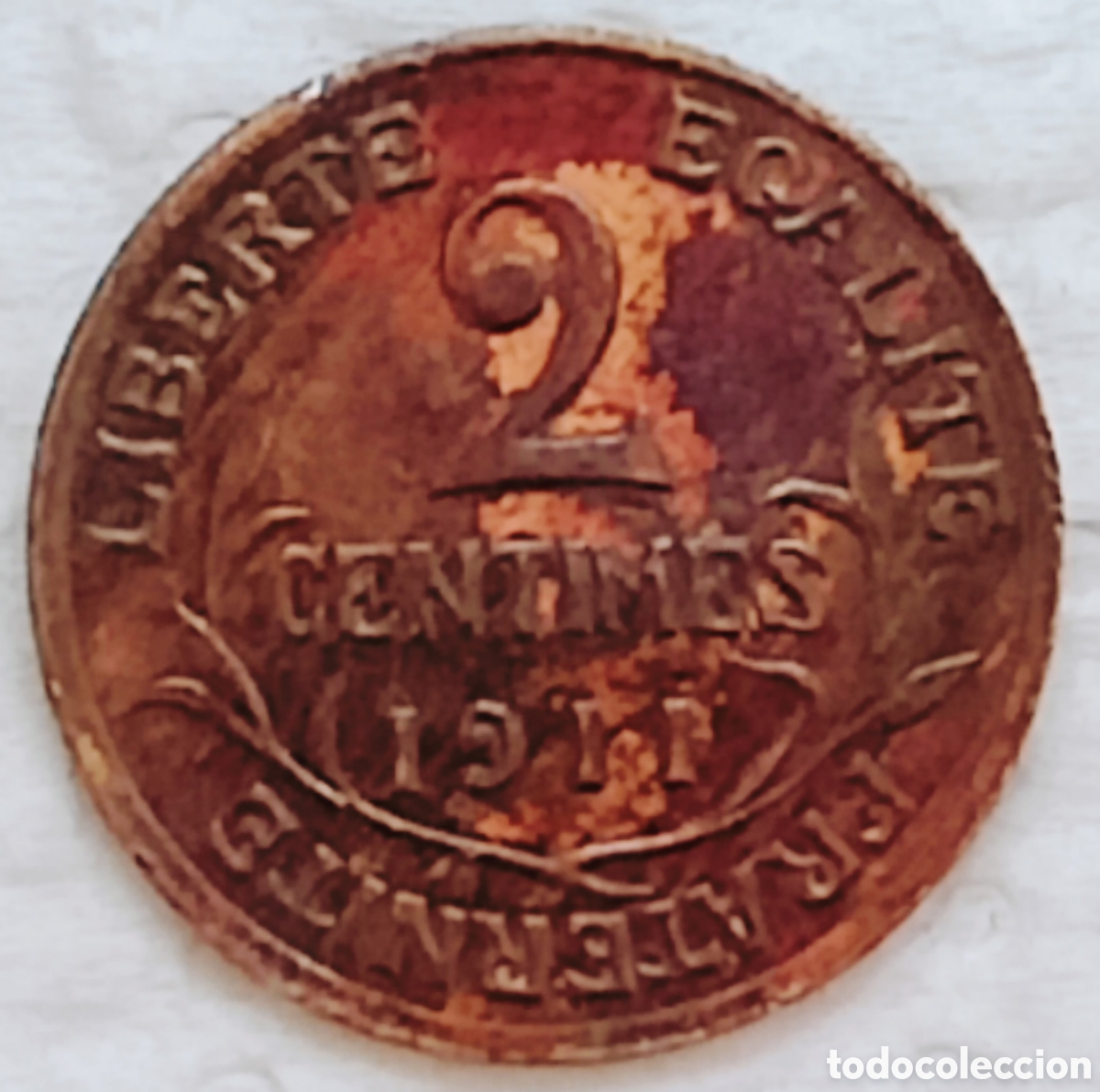 Monedas con errores: Moneda Francia (1911) var&iacute;ante