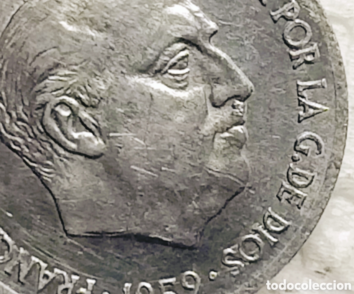 Monedas con errores: Moneda Espa&ntilde;a (1959)SC/errores - Foto 12