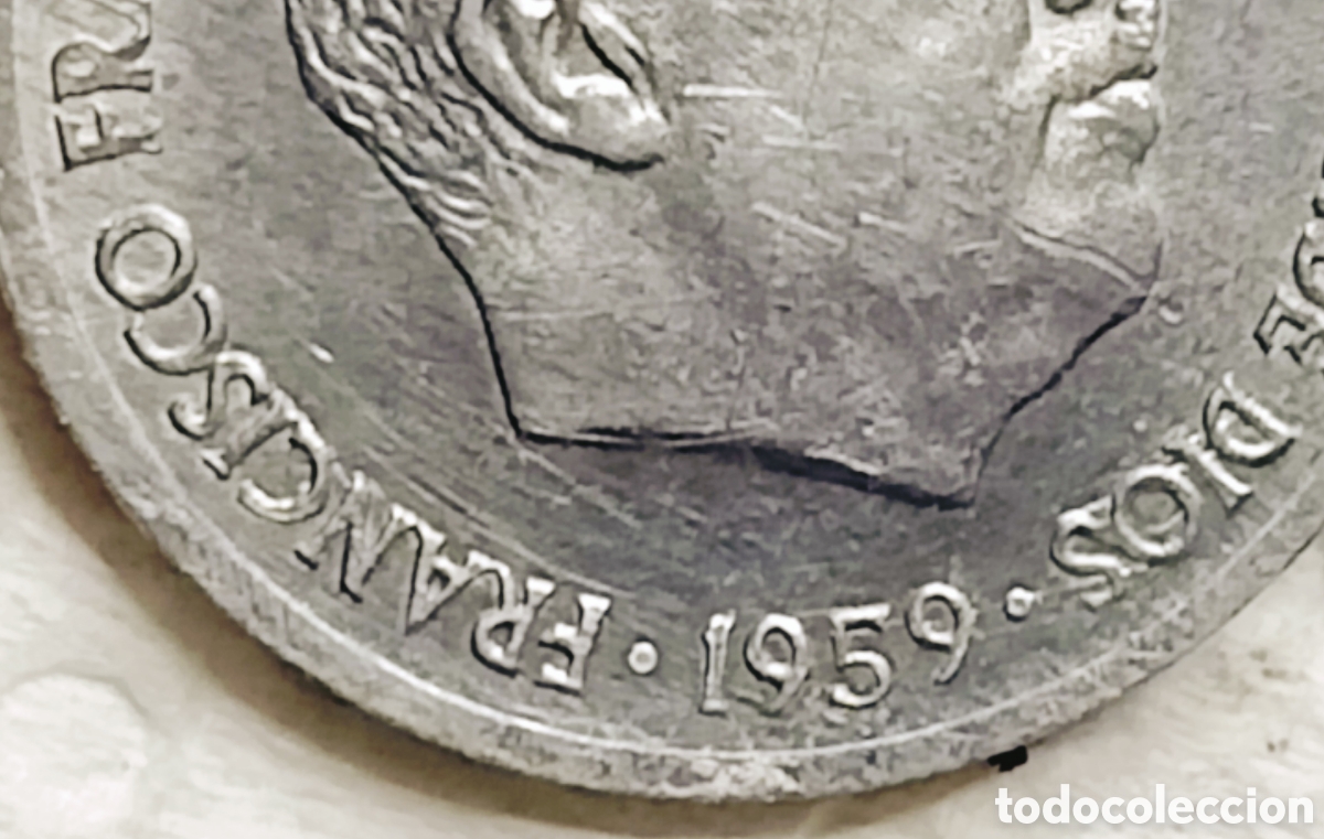 Monedas con errores: Moneda Espa&ntilde;a (1959)SC/errores - Foto 21