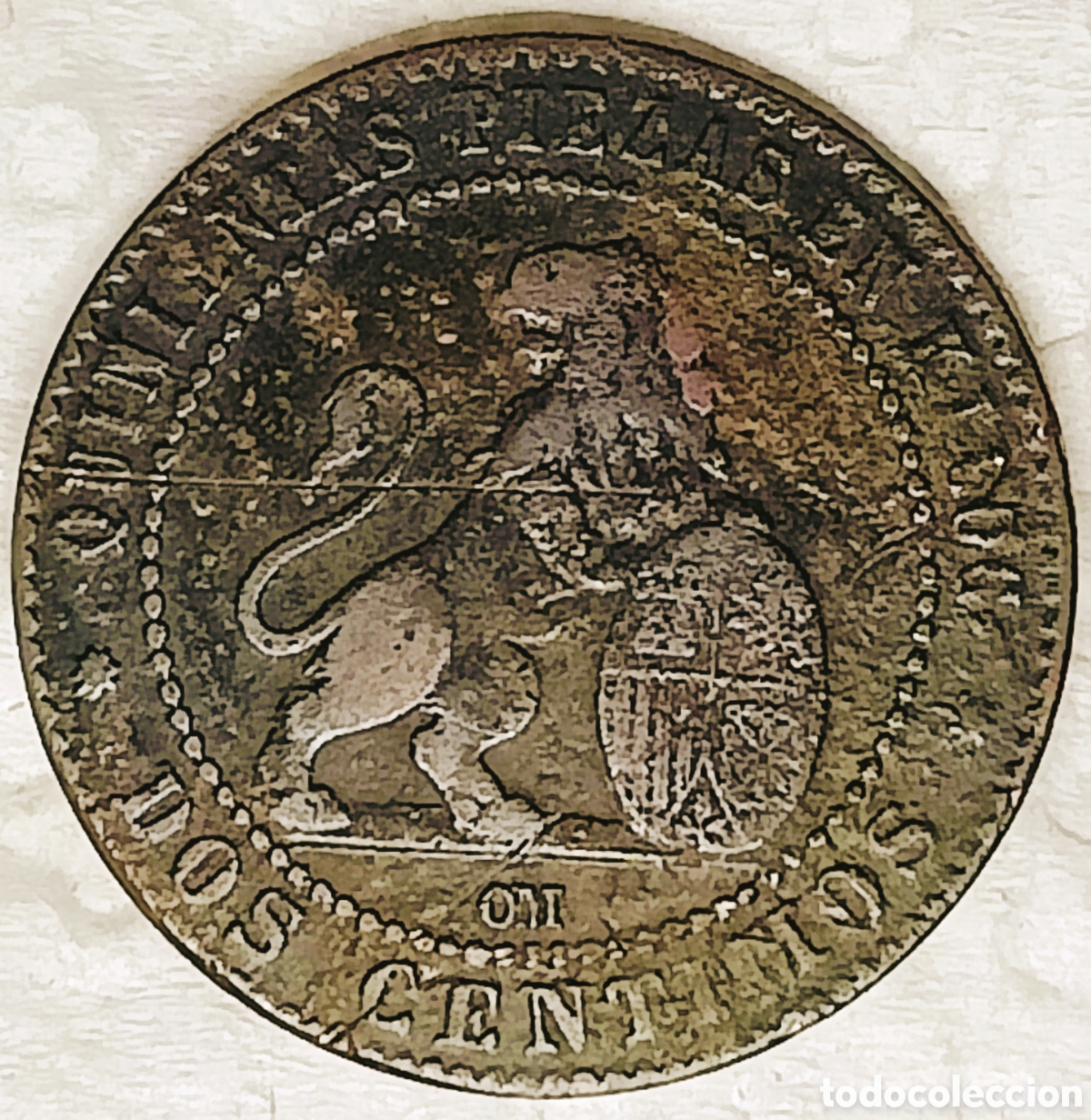 Monedas con errores: Moneda Espa&ntilde;a (1870) error m&uacute;ltiple - Foto 2