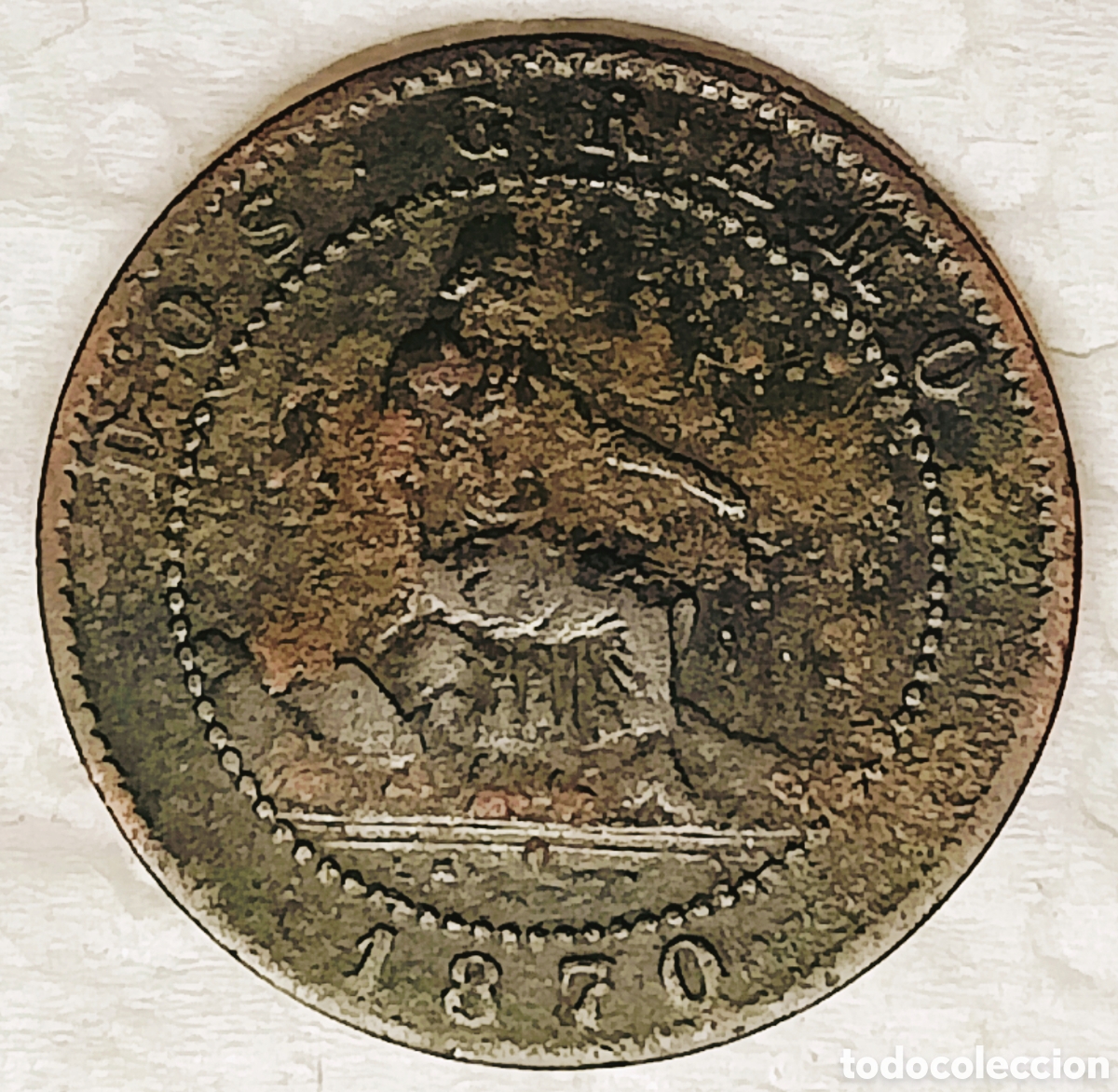 Monedas con errores: Moneda Espa&ntilde;a (1870) error m&uacute;ltiple