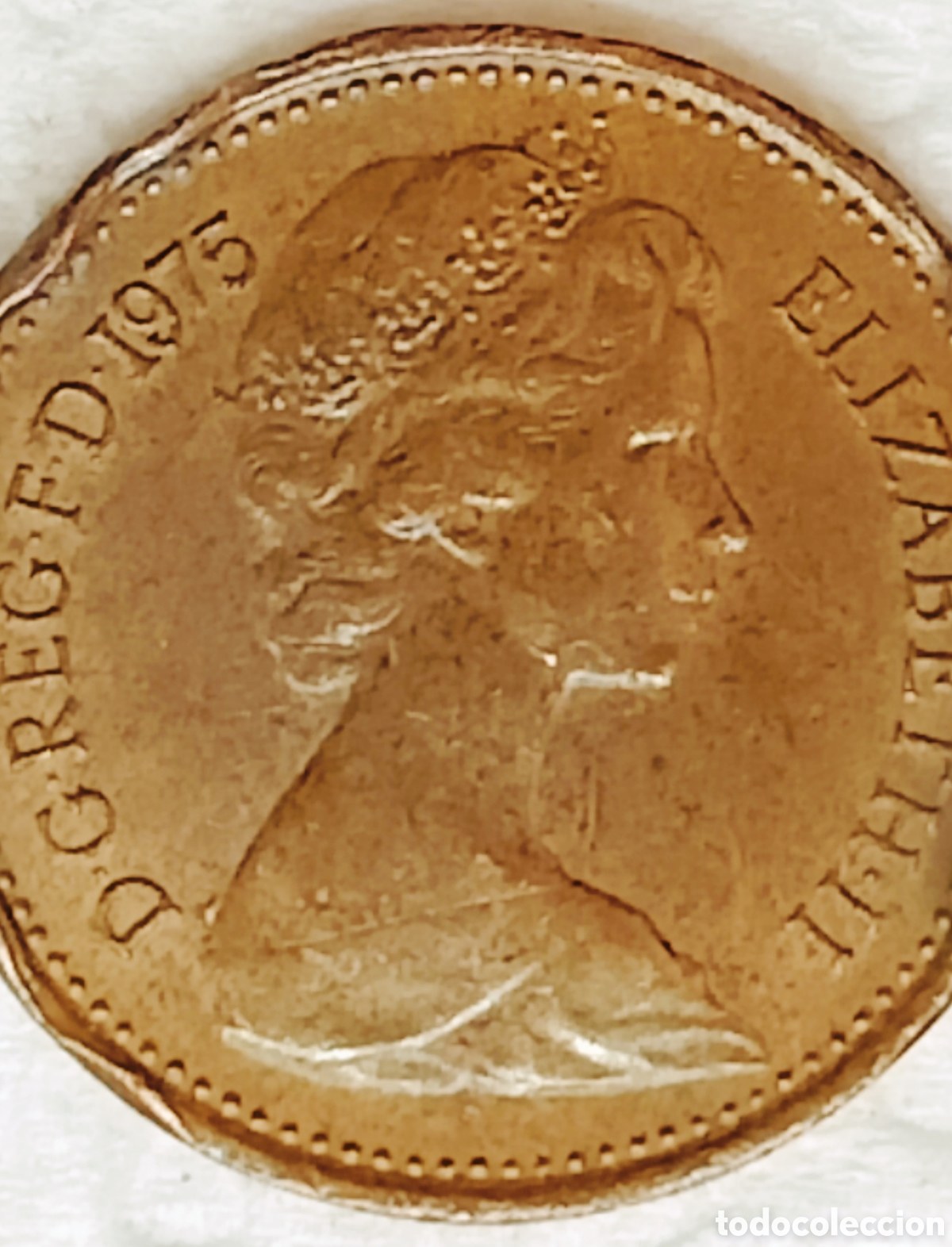Monedas con errores: Moneda R.Unido (1975) error mayor - Foto 3