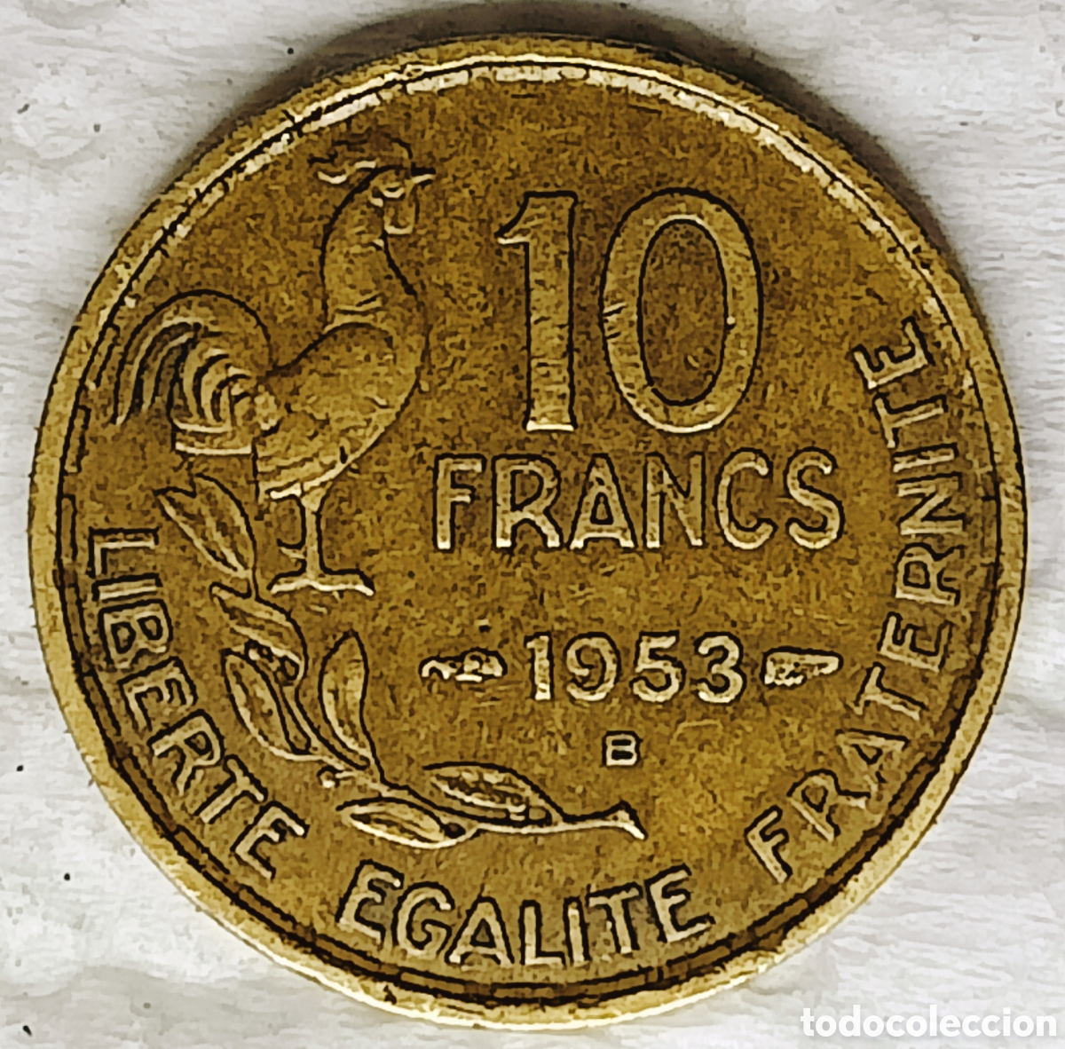 Monedas con errores: Moneda Francia (1953-B) var&iacute;ante - Foto 4