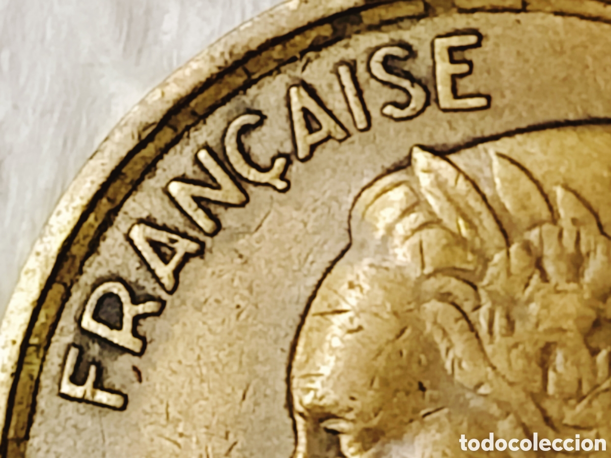 Monedas con errores: Moneda Francia (1953-B) var&iacute;ante - Foto 9