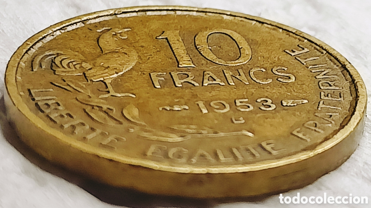 Monedas con errores: Moneda Francia (1953-B) var&iacute;ante - Foto 21
