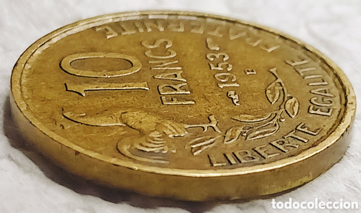 Monedas con errores: Moneda Francia (1953-B) var&iacute;ante - Foto 22