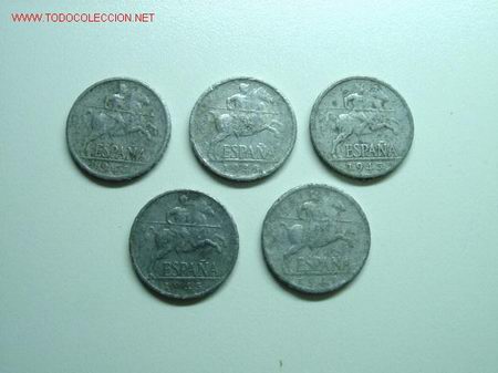 Monedas de Espa&ntilde;a: 5 CENTIMOS 1945   (17) - Foto 1