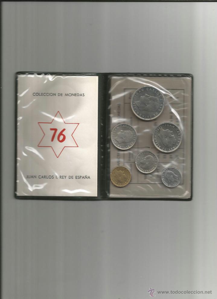 Monedas de Espa&ntilde;a: Cartera con las monedas del a&ntilde;o 1976 - Foto 2
