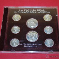 Monedas de España: LA FAMILIA REAL EN EL PALACIO DE LA MAGDALENA - OCHO MONEDAS - PLATA 925 - SANTANDER - CANTABRIA. Lote 240396445