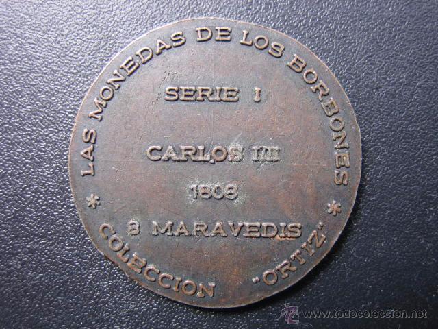 Monedas de Espa&ntilde;a: Moneda coleccionable de Ortiz. Moneda de los Borbones. 8 maravedies - Foto 1