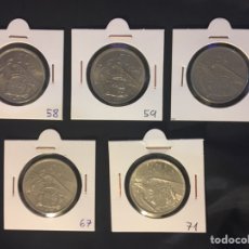 Monedas de España: ESPAÑA - 5X MONEDAS DE 50 PESETAS PESETA 1957 - DISTINTAS VARIACIONES *58 *59 *60 *67 *71. Lote 161647049