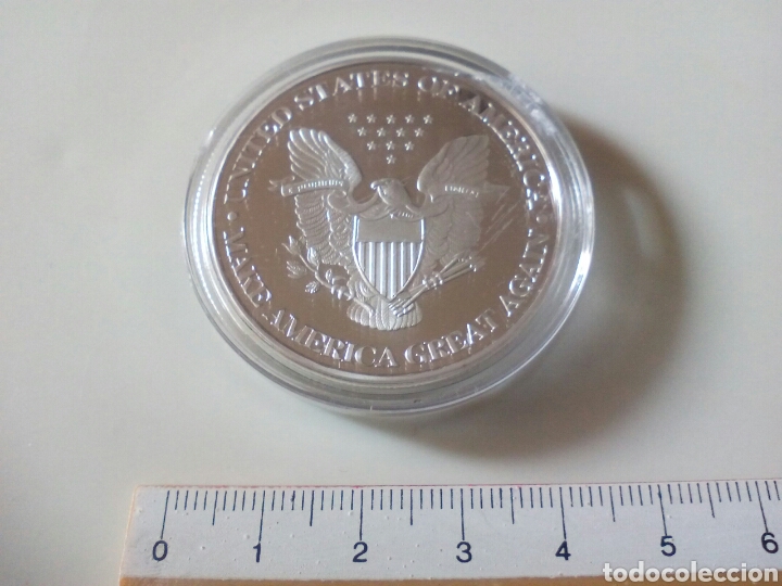 Monedas de Espa&ntilde;a: MONEDA DE PLATEADA DE DONALD TRUMP - Foto 3