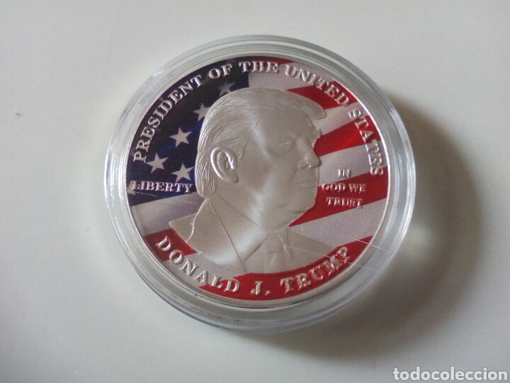 Monedas de Espa&ntilde;a: MONEDA DE PLATEADA DE DONALD TRUMP - Foto 1