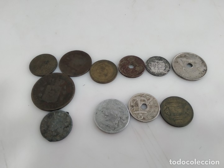 Monedas de Espa&ntilde;a: lote de monedas antiguas - Foto 1
