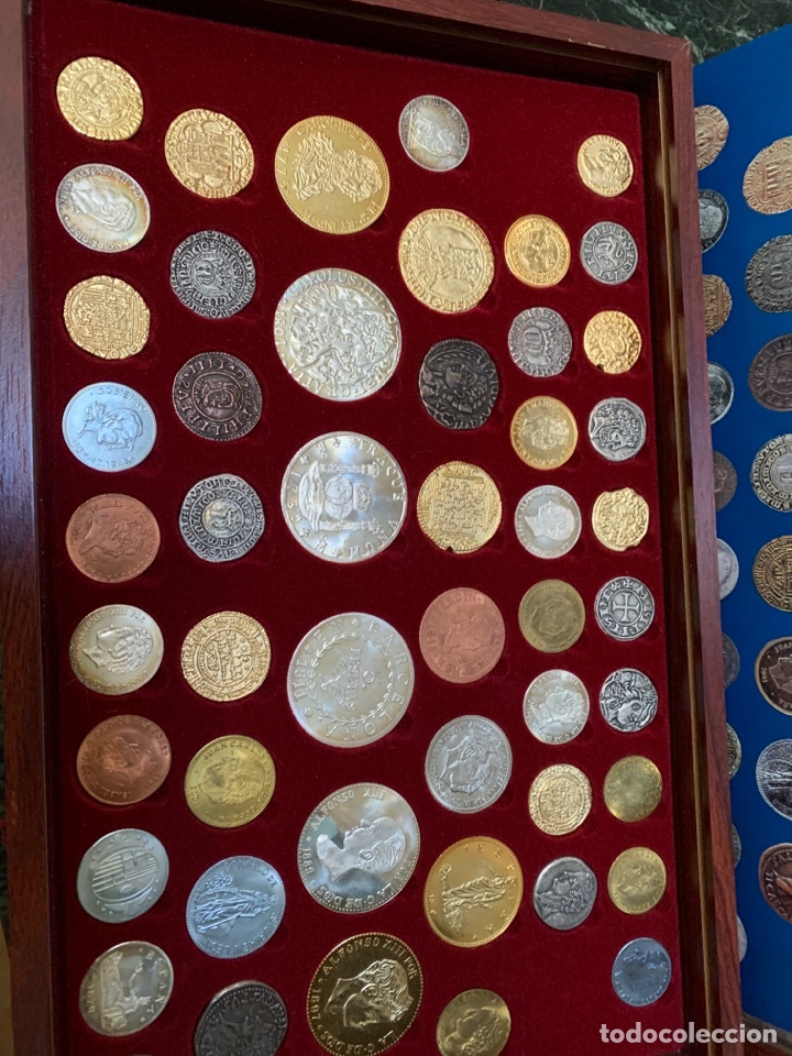 Monedas de Espa&ntilde;a: Colecci&oacute;n de r&eacute;plicas de 49 monedas espa&ntilde;olas - Foto 3