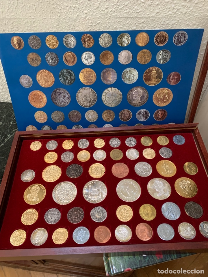 Monedas de Espa&ntilde;a: Colecci&oacute;n de r&eacute;plicas de 49 monedas espa&ntilde;olas - Foto 1