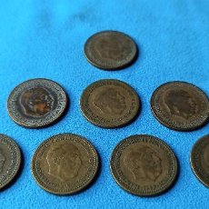 Monedas de España: ESPAÑA, JUEGO COMPLETO DE PESETAS AÑO 1947 , SE VEN TODAS LAS ESTRELLAS. 8 MONEDAS. Lote 300620953