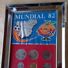 Monedas de España: COLECCIÓN COMPLETA DE MONEDAS, ENMARCADA, DEL MUNDIAL DE FÚTBOL DE ESPAÑA 82.