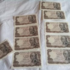Monedas de España: LOTE DE 10 BILLETES DE 100 PTS MANUEL DE FALLA 1970 , PLANCHA SIN CIRCULAR Y CORRELATIVOS VER DESCRI. Lote 356018775