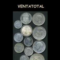 Monedas de España: INVERSION 12 MONEDAS ANTIGUAS AUTENTICAS DE PLATA MACIZA PESO TOTAL 120 GRAMOS - DEL AÑO 1886 A 1978. Lote 362216945