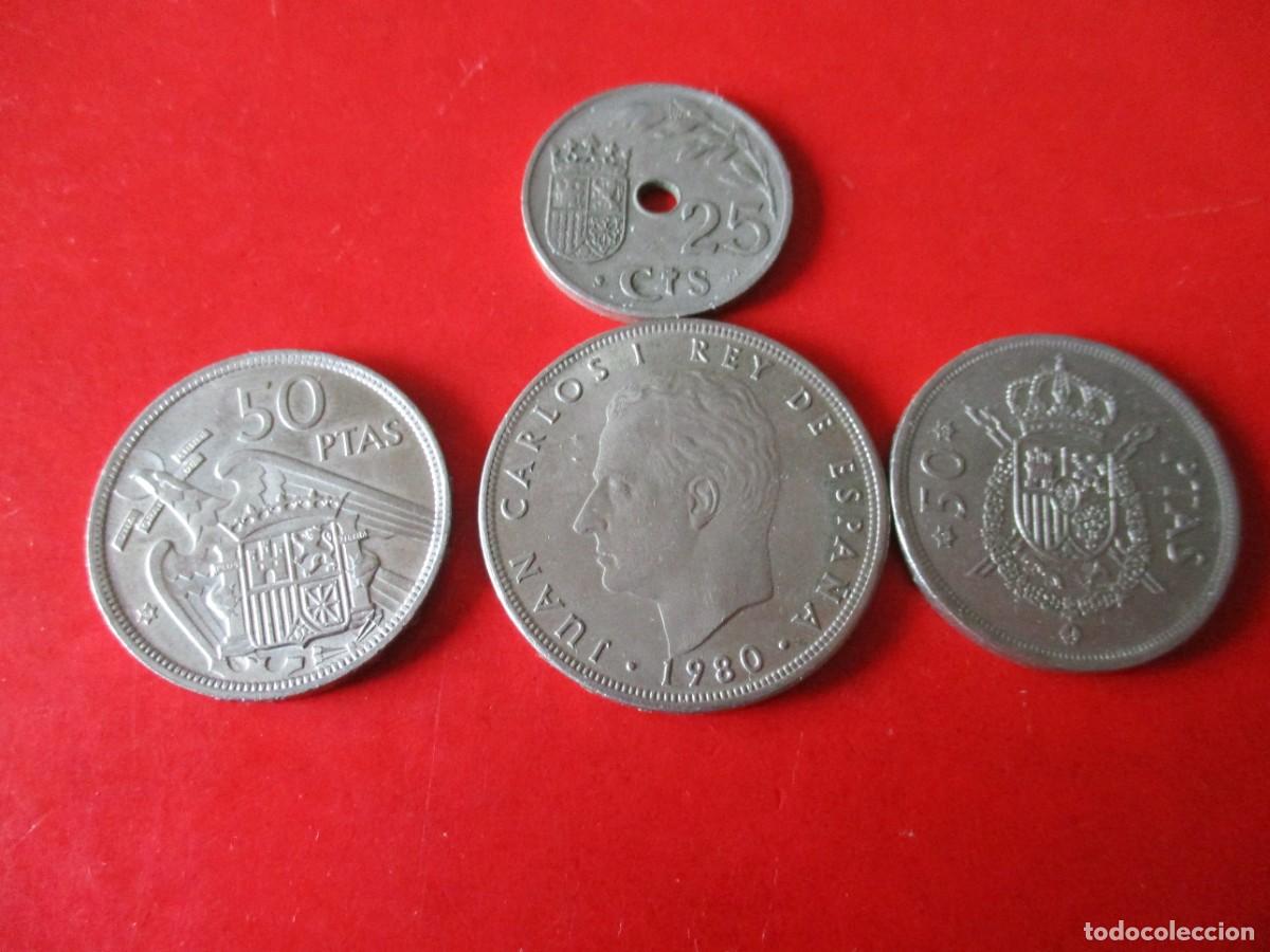 Monedas de Espa&ntilde;a: Lote 4 monedas espa&ntilde;olas diferentes - Foto 2