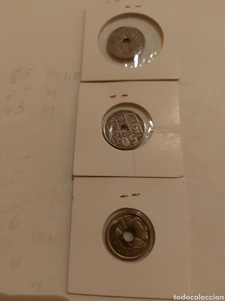 Monedas de Espa&ntilde;a: 3 monedas con agujero - Foto 2