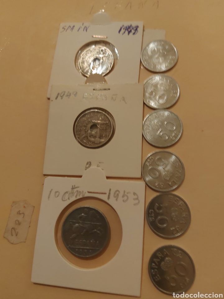 Monedas de Espa&ntilde;a: 9 monedas49 53 y1980 - Foto 2