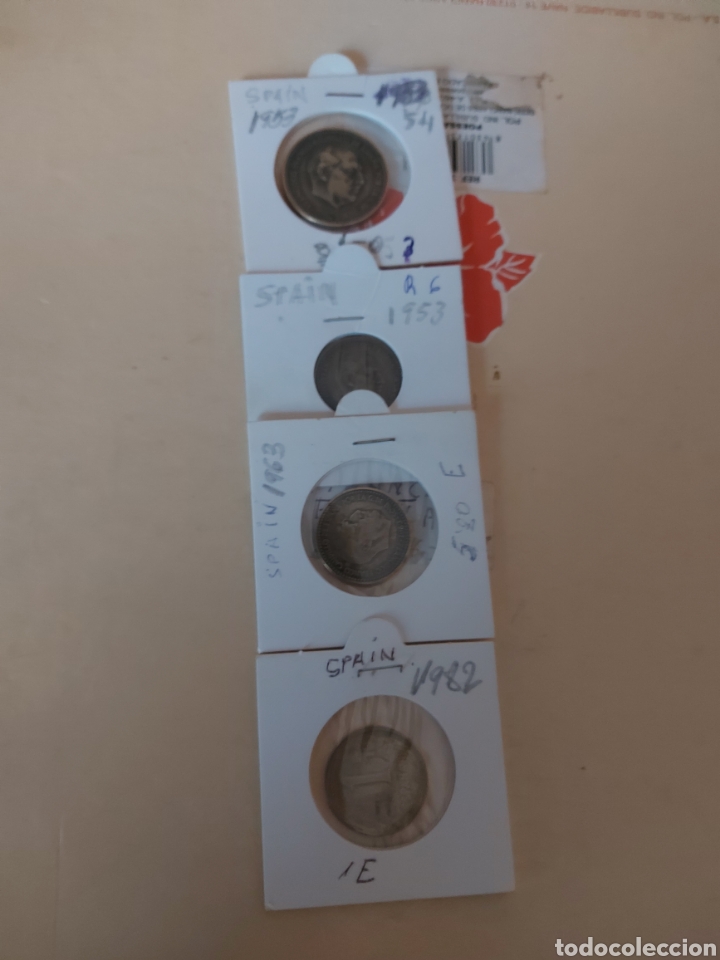 Monedas de Espa&ntilde;a: 4monedas 2 1953 1963y - Foto 1