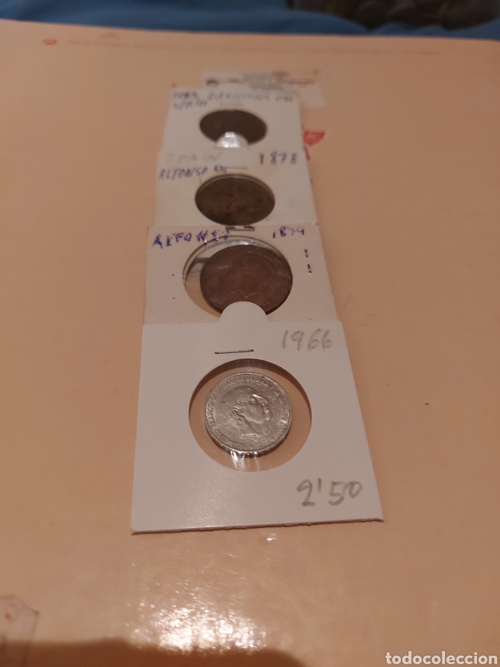 Monedas de Espa&ntilde;a: 1877 1878 1879 1966 - Foto 1