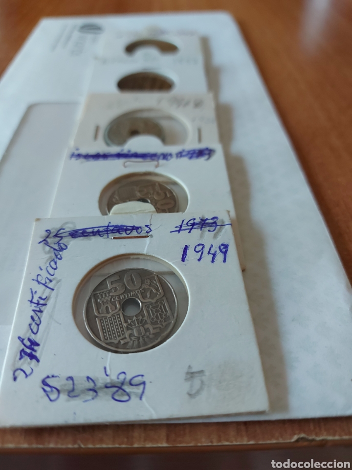 Monedas de Espa&ntilde;a: 3 con agujero 2 debronce - Foto 1