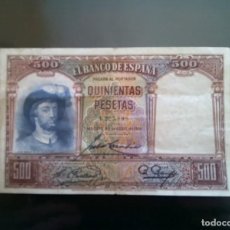 Monedas de España: BILLETE DE 500 PTS AÑO 1931 ”JUAN SEBASTIAN EL CANO ” , CIRCULADO , VER