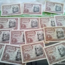 Monedas de España: LOTE DE 15 BILLETES DE 1 PTS 1953 ”MARQUES DE SANTA CRUZ” , ALGUNO SIN CIRCULAR. Lote 389380679