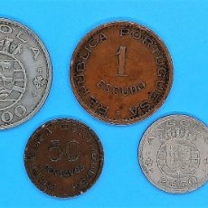 Monedas de España: IMPERIO PORTUGUÉS LOTE DE 4 MONEDAS DE ANGOLA 50 CENTAVOS- 2,5- 1 Y 10 ESCUDOS. Lote 396724494