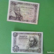 Monedas de España: LOTE DE DOS BILLETES 1 PTS 1945 Y 1 PTS 1951 , CIRCULADOS B.C.. Lote 396778144