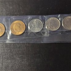 Monedas de España: ESPAÑA; TIRA DE 8 VALORES DEL ESTADO ESPAÑOL-FRANCISCO FRANCO- SIN CIRCULAR BRILLO ORIGINAL. Lote 397822754