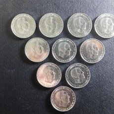 Monedas de España: ESPAÑA 50 CÉNTIMOS 1966-19-73 LOTE DE 10 MONEDAS SIN CIRCULAR. Lote 397853674