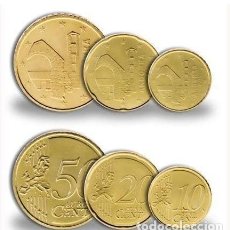 Monedas de España: ANDORRA SERIE EUROS AÑO 2014 3 PIEZAS 10-20-50 EUROCENT.*ORO NORDICO* S/C.